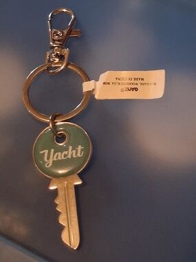 Yacht Keychain Charm - Light Blue Enamel